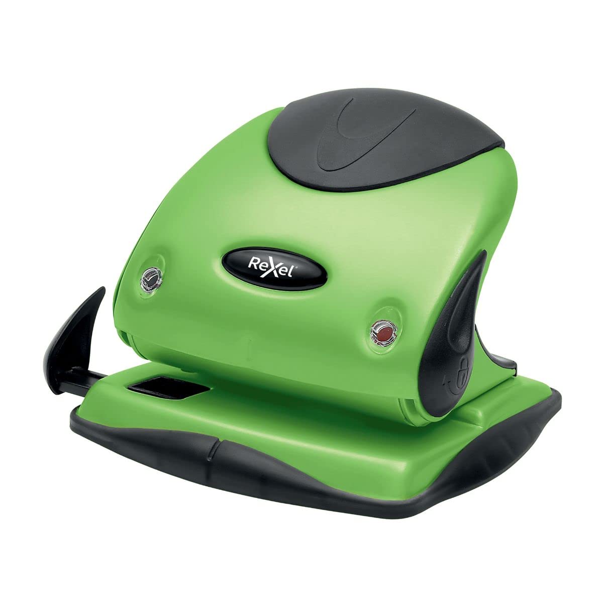 Rexel Choices P225 2 Hole Punch, 25 Sheet Capacity, Paper Alignment Indicator, Metal, Green, 2115694
