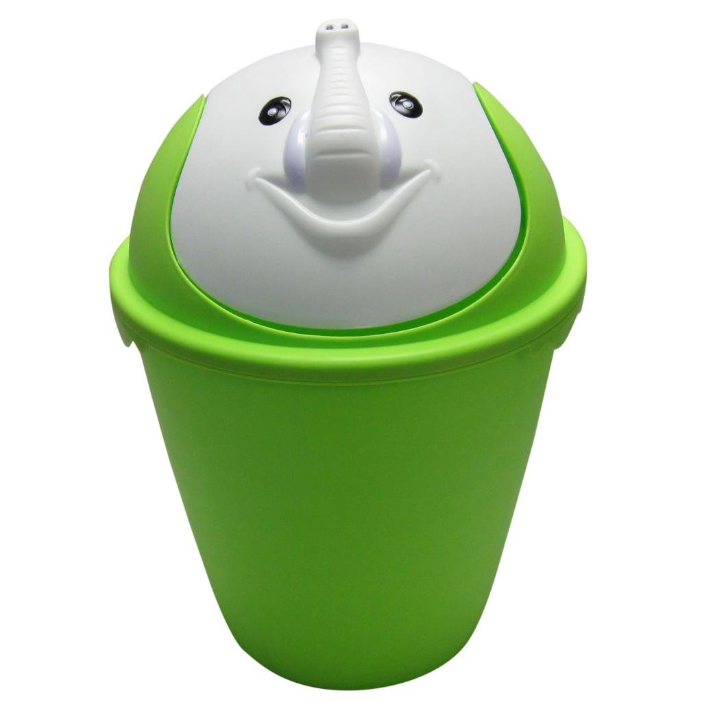 Lidded 6 Liter/1.5 Gallon Elephant Trash Can Adorable Small