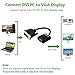 CableDeconn Active DVI-D Link 24+1 Male to VGA Female M/F Video Cable Adapter Converter