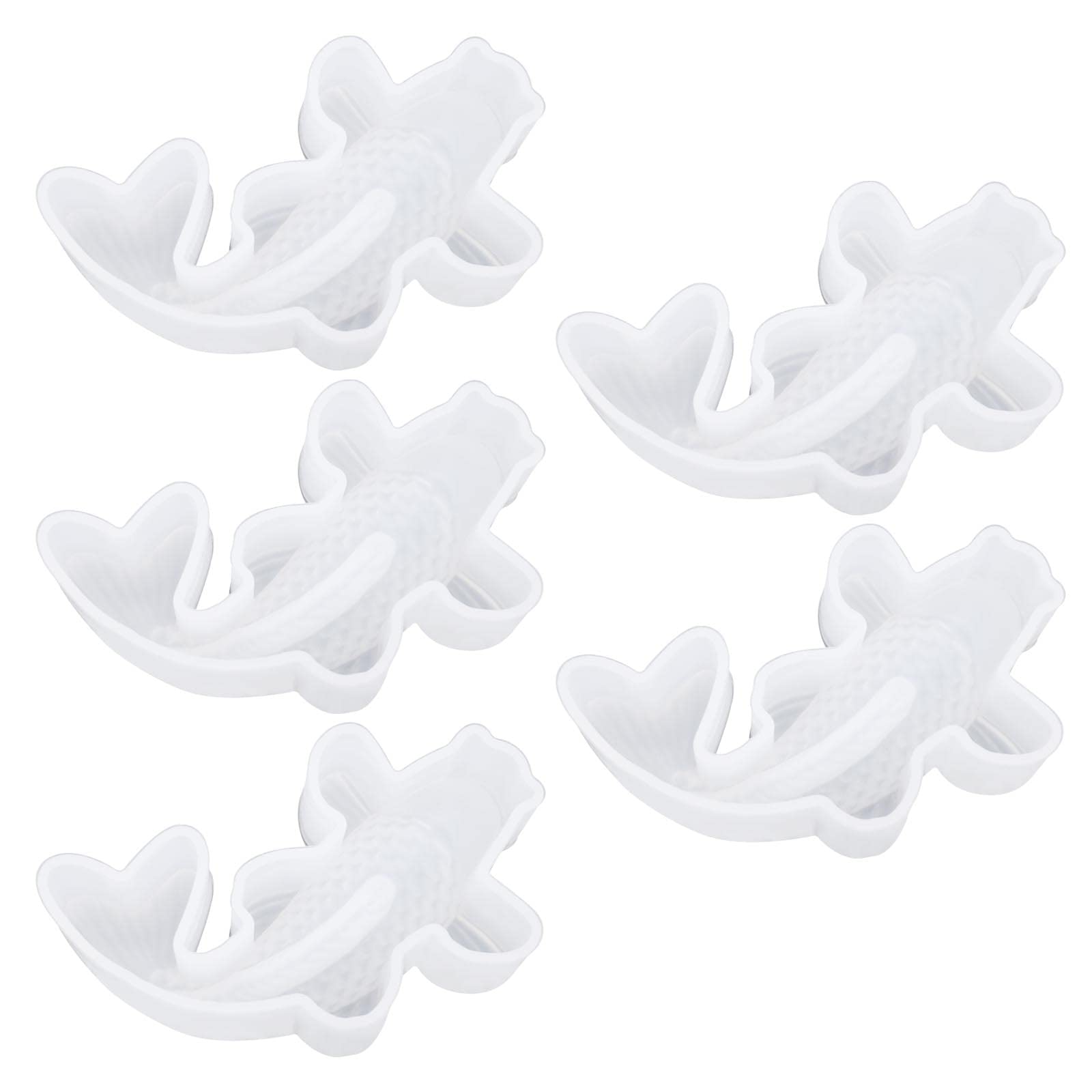 eMagTech 5Pcs 3D Koi Fish Silicone Resin Mould Koi Fish Tank Decor Simulation Resin Mould Resin Fish Mould Accessories for DIY Making