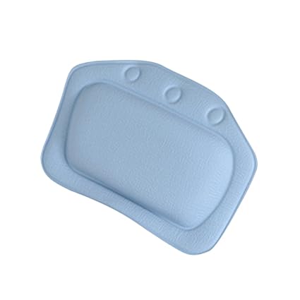 Divine Overseas Home Bathroom Use Neck Spa Support Relax Shower Foam Sponge Soft Bathtub Pillow Bath Headrest Dark Blue