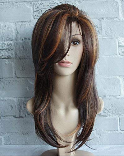 Elegant Hairs Long Layered Straight Synthetic Hair Wig For Women