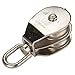 BQLZR Stainless Steel 304 Double Swivel Pulley Block Fixed Pulley Lifting M50 50mm