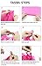 HEARTFEEL 20pcs Tissue Paper Tassel Garland White Grey Baby Pink Silver Bunting for Baby Shower, Bridal Shower, Birthday Party, Nursery Decoration Pom Poms (Color C)