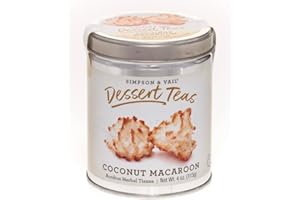 SIMPSON & VAIL, INC. Simpson & Vail, Coconut Macaroon Rooibos Herbal Tea, Dessert Collection - 4 Ounce Tin / 50 Cups