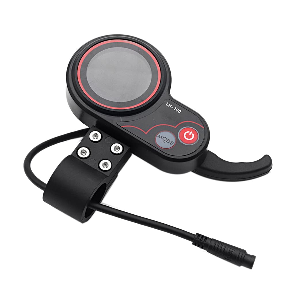 Hopbucan LH100 Dashboard 60V Electric Scooter LCD Display Throttle Meter LH100 LCD Display 6PIN for Electric Scooter/Ebike LCD Display Speedometer