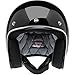 Biltwell Bonanza Half Helmet (Gloss Black, Medium)