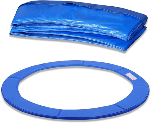 UISEBRT Trampolin Randabdeckung Ø 244cm 305cm 366cm Federabdeckung UV-beständig Reißfest Randschutz Trampolinzubehör Sicherheitsmatte Blau