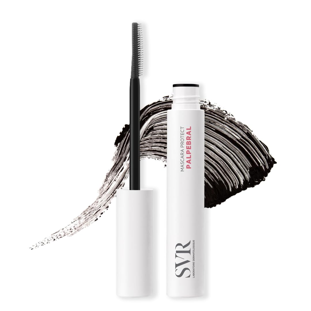 SVR PALPEBRAL Mascara Protect for Sensitive Eyes with Natural Pigments, Hyaluronic Acid, Jojoba Oil, Lengthening and Strengthening Formula, Black, 9ml