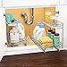 LYNK PROFESSIONAL® Pull Out Under Sink Kitchen Cabinet Organizer - 11.5 in. x 21 inch deep Drawer - Sliding Shelf Organizer for Cabinets and Undersink Storage Shelves - Lifetime Ltd. Warranty – Chrome