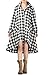 Mordenmiss Women's 2017 New Plaid Long Sleeve Button Down Hi-Low Hem Shirt Dress L-White