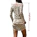 Womens' Hollow Lace Hook Cover Up Crochet Bikini Swimsuit Dress (Beige)