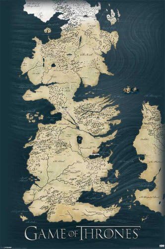Empire 426734 'Game of Thrones Map' Fantasy Film Poster Size 61 x 91.5 cm