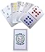 Double 12 Domino Playing Cards, 91 Travel-Sized Domino Cards with Color Dots and Numbers, Great for Mexican Train