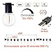 NEWPOW Outdoor String Lights 48ft with 23+2 Spare Bulbs, Shatterproof Dimmable Waterproof, LED 1W 60LM 2200K Warm Glow for Indoor/Outdoor Decoration and Lighting -Black Wire