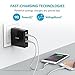 Amalen Quick Charge 3.0 3-Port USB Wall Charger, PowerPort+ 3 for Galaxy S7 / S6 / Edge/Plus, Note 5/4 and PowerIQ for iPhone X/ 8/7/ 6s/ Plus, iPad Pro/Air 2 / Mini, LG, Nexus, HTC and More
