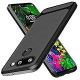 LG G8 ThinQ Case,LG G8 Case, SunRemex Carbon Fiber Shock Resistant Brushed Texture with Anti-Fingerprint and Anti-Slip Design Phone Protective Cover Case for LG G8 ThinQ (Black)