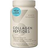 Sports Research Collagen Peptides - Hydrolyzed Type 1 & 3 Collagen Powder Protein Supplement for Healthy Skin, Nails, Bones &