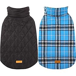 Kuoser Warm Dog Coat, Reversible Dog Jacket