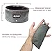 Leash Boss Collapsible Dog Bowls - Two Large 64 Ounce Folding Travel Water and Food Bowls (7.5 x 3.5 Inch, Grey)
