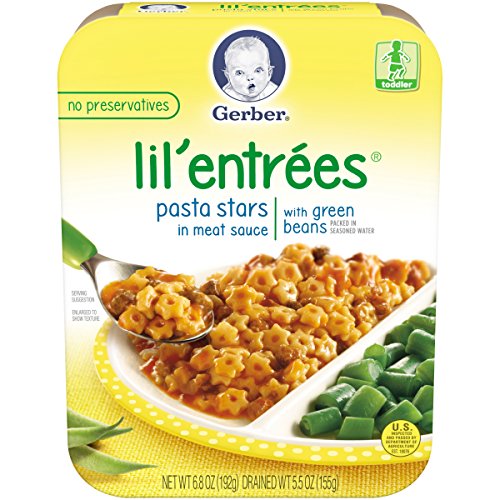 Gerber Graduates Pasta Stars in Meat Sauce with Green Beans, 6.80-Ounce (Pack of 8)