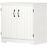 South Shore Farnel 2-Door Storage Cabinet-Pure White, Tall with 4