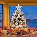 Tabletop Christmas Tree, MAOYUE Artificial Snow Christmas Tree, 20in Mini Christmas Tree with Battery Operated 8 Mode Lighted for Christmas Decorations, Home Decor, Office, Dining Table