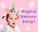 Unicorn Party Supplies & Decorations - Pink Unicorn Headband with Horn- Gold Happy Birthday Foil Balloon Banner - Magical Children’s Birthday Party Decor Accessories - Heart Balloons