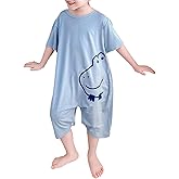 Umeyda Little Baby Boys Footless Pajamas Modal Short Sleeve Romper Jumpsuit Sleep and Play