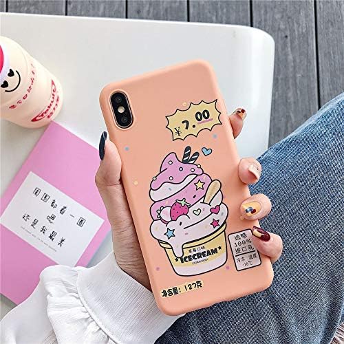 GPPG Apple Anti-Fall Phone Case for Iphone 7 8 Plus XR XS X Cartoon Anime All-Inclusive Frosted Soft Rubber Sleeve Iphone Silicone TPU Mobile phone Case