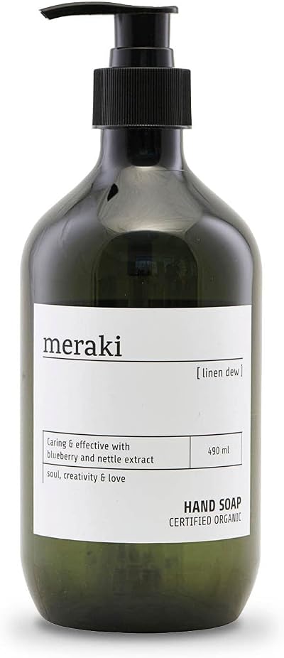 Meraki Linen Dew Hand Soap 490ml Organic Aloe Vera Blueberry Stinging Nettle