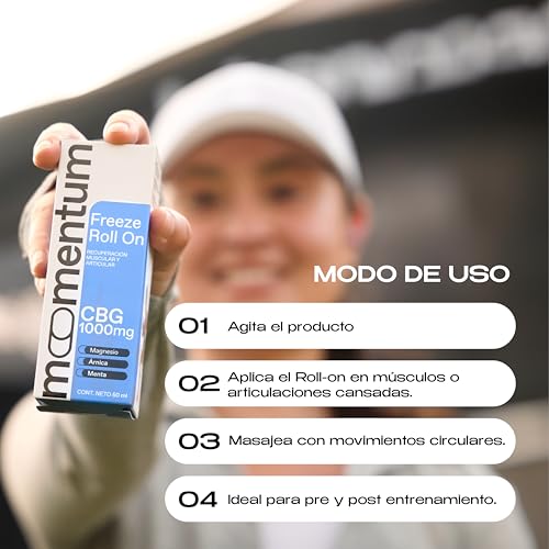 Momentum Freeze Roll On con 100mg Magnesio, Arnica Y menta, Desinflamante Muscular