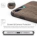 iPhone 7 Plus Case, ROCK [Grained] - Black Rose [Origin][Non Slip] [Built-in Magnetic Metal Plate] [Wood Tactile] [Natural Wood and TPU Rubber] [Fingerprint Free] Case For Apple iPhone 7 Plus