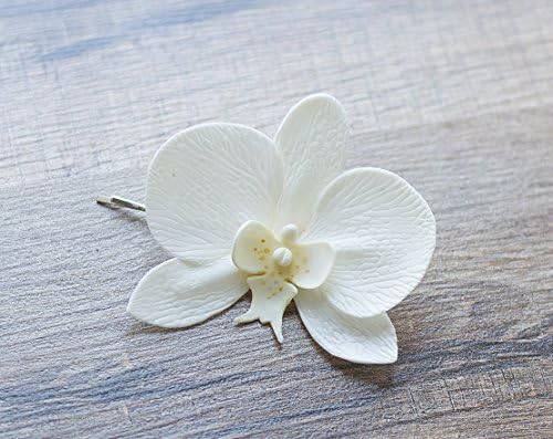 Orchid hair pin - orchid hair flower - bridal hair clip - flower bobby pin - bridal flower hair pin - flower for hair - flower girl hair pin