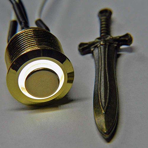 Guitar Kill switch, Vintage Gold & WHITE LED, Premium killswitch Mod by