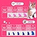 Smarthing 120Pcs(12Color) Cat Claw Caps Soft Rubber Pet Paws Nail Grooming Cover + 6 Pcs Adhesive Glue(M)