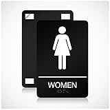 DALLAHASEE ADA Braille Womens Restroom Sign for