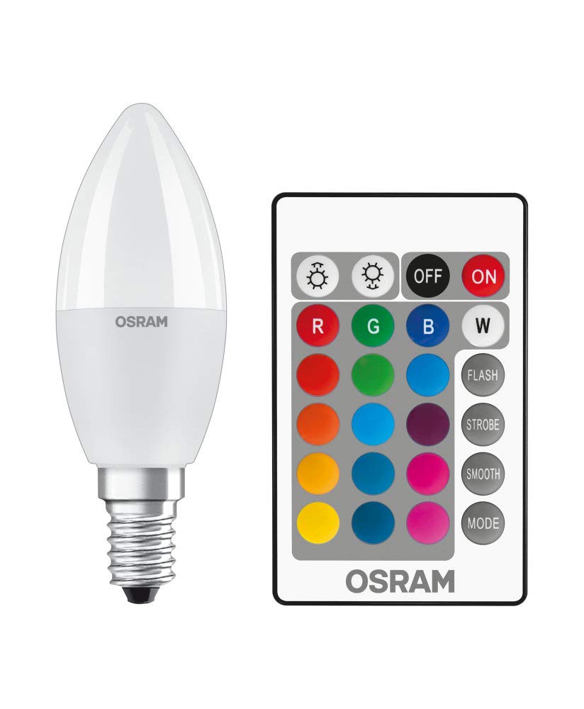 OSRAM Pack of 4 x LED lamp | Base: E14 | Warm White…Cool White | 2700 K | 4 W | Replacement for 40W | LED Relax and Active Classic B