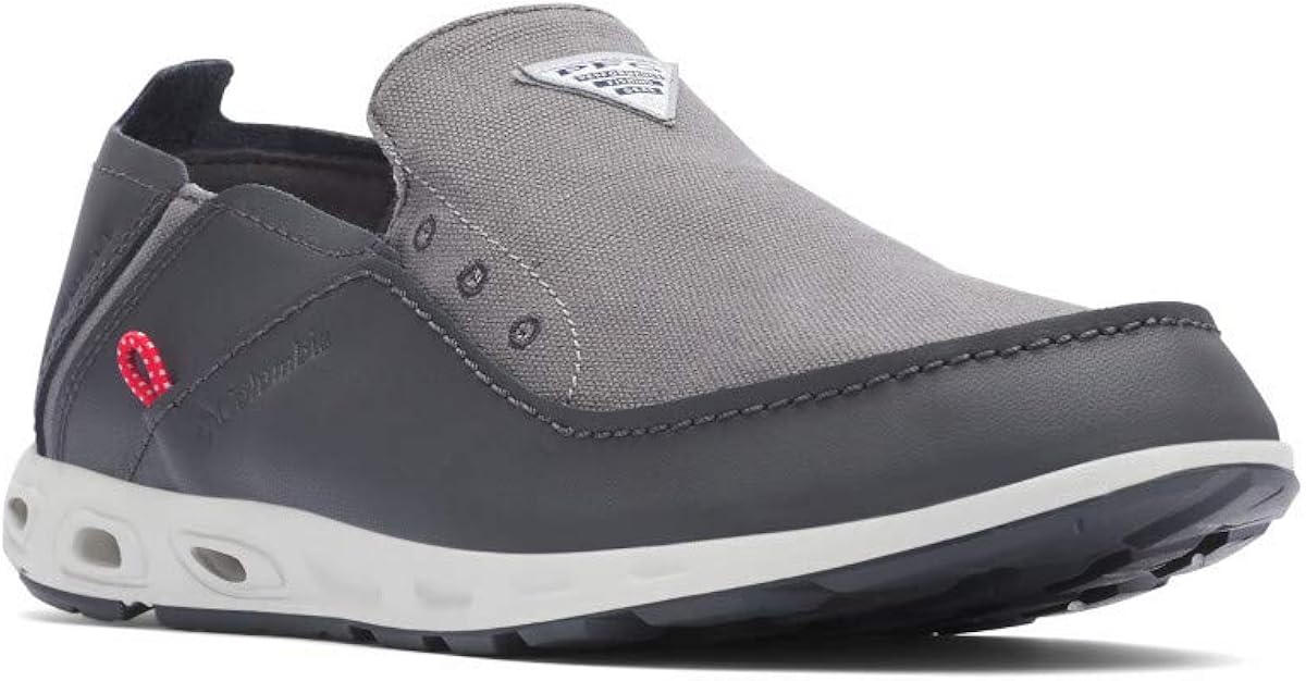  | Columbia Men's Bahama Vent PFG Boat Shoe, Waterproof & Breathable, 12 Regular US, titanium mhw, bright red | Tennis & Racquet Sports