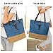 ArcEnCiel Canvas Tote Bag for Women Shoulder Purse Beach Handbags Work School Travel Shopping Pack (Blue)