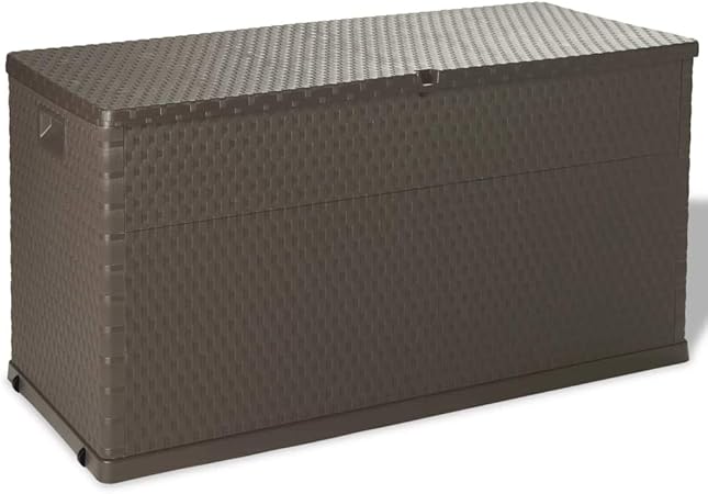 Vidaxl Boite De Rangement De Jardin Boite A Outils Coffre De Stockage Coffre De Jardin Boite De Stockage Patio Terrasse Exterieur Marron Amazon Fr Bricolage