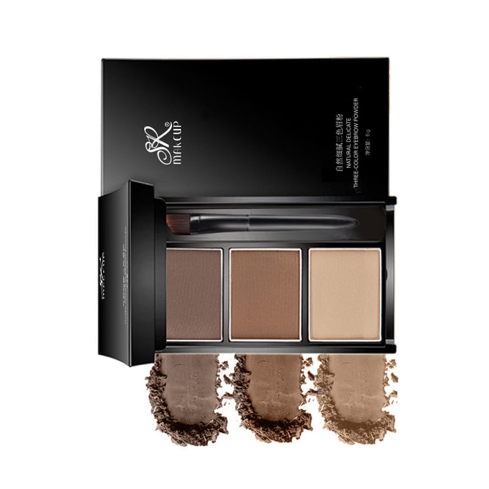 Photo 1 of Eyebrow powder three-color eyebrow palette beauty contour eyebrow pencil professional eye makeup eyebrow filler1
