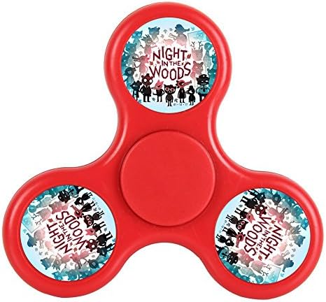 ELA DIA Tri-Hands Fidget Spinner Toy, Perfect for ADHD EDC ADD, Controlling Force, Fashion Design and Images(Night in the Woods - Red)