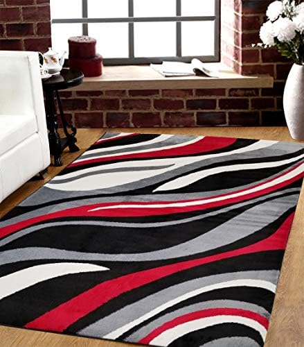 SavaHome 1125_BLC_BNE 5 feet by 7 feet Decorative Area Rug Designer's Choice Extremely Durable Stain Resistant Smooty Cozy Pet Friendly, Impressed Rich Color