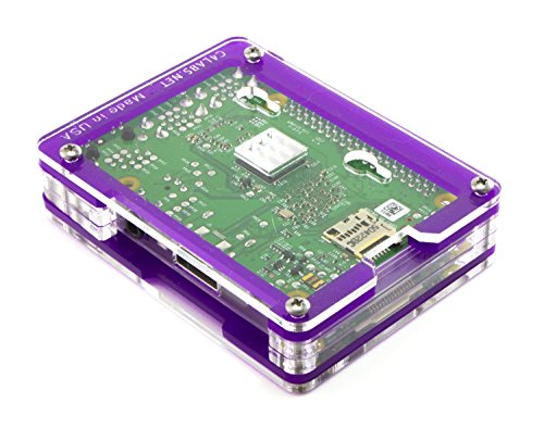 Zebra Case - Raspberry Pi 3, Pi 2 and B+ (Purple Grapeshot) with Heatsinks ~ C4Labs
