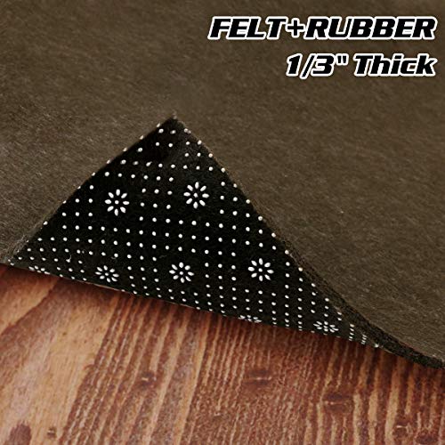 Enjoy Holiday 1981 Non Slip Area Rug Pad - 4 x 6, 1/3" Thick Dual Surface. Reduce Noise Grippers Area Runner Carpet Mat for Hardwood Floor, Super Strong Grip, Provides Protection and Cushion