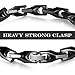 Urban Jewelry Classy Men's Solid Heavy Wheat Tungsten Carbide Bracelet - 3 Sided Links (9 inch,Black)