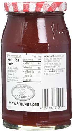 image for Smucker's  Seedless Strawberry Jam, 18-Ounce (Pack of 6)