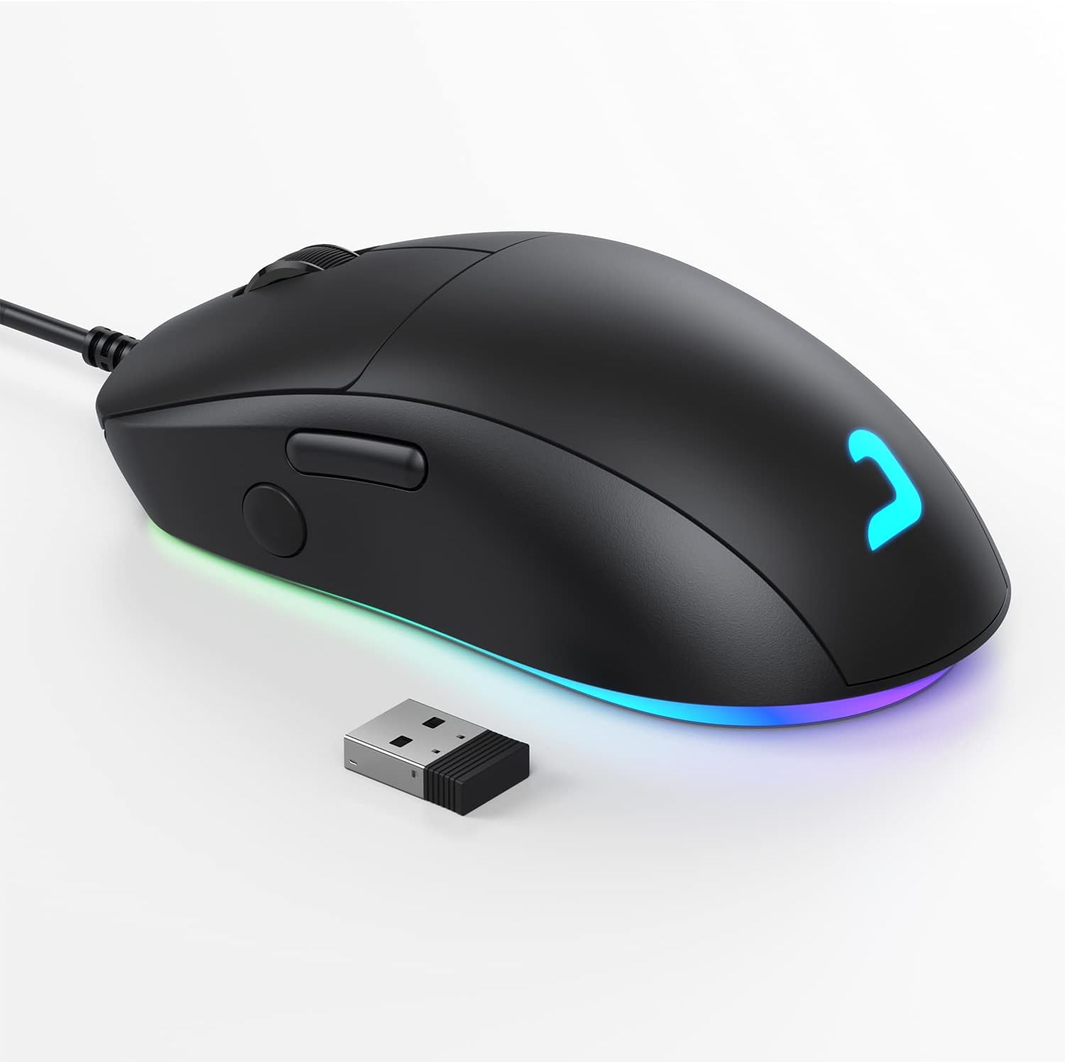 Jelly Comb Gaming Mouse, Wired and 2.4G Wireless Dual-Mode RGB Backlit Mice, Up to 10,000 DPI Optical Sensor,for PC Computer Laptop Gaming Players (Black): Electronics