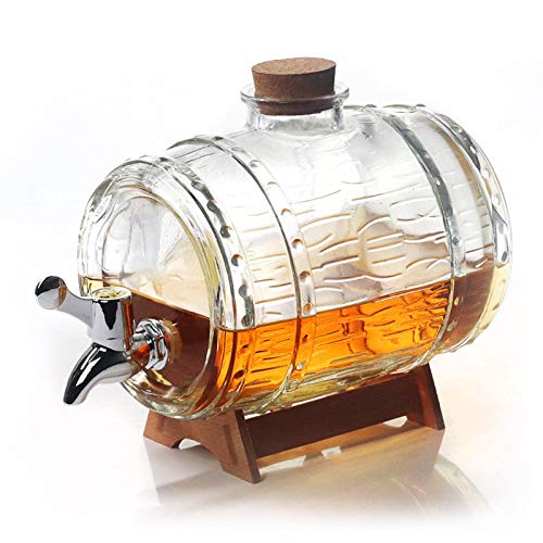 ALXDR-Glass-Drinks-Dispenser-with-Tap-and-Wooden-Stand-1500ML-Small-Capacity-Beer-Tank-Home-Gifts-Souvenirs
